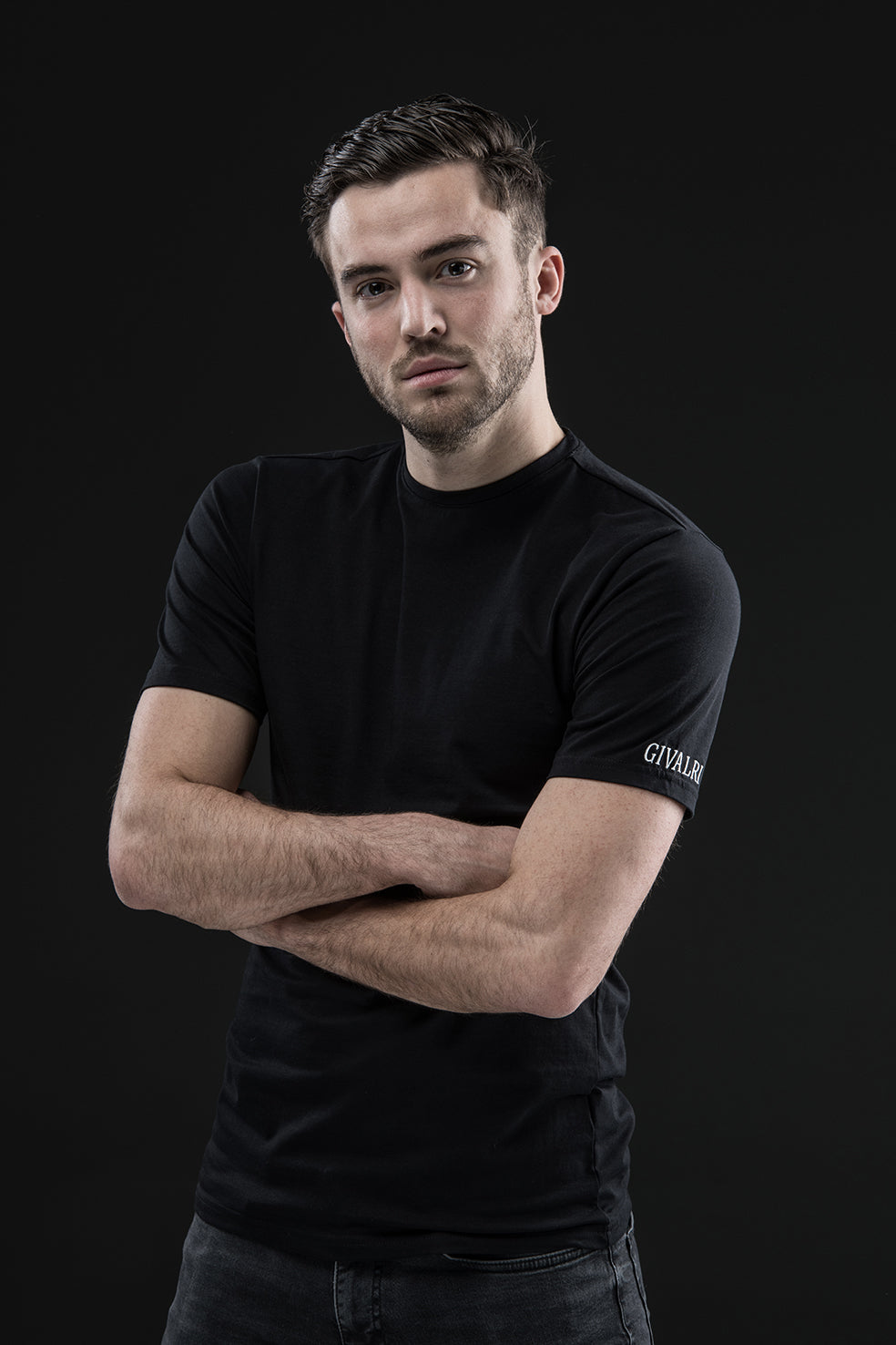 GIVALRI Basic T-shirt Zwart