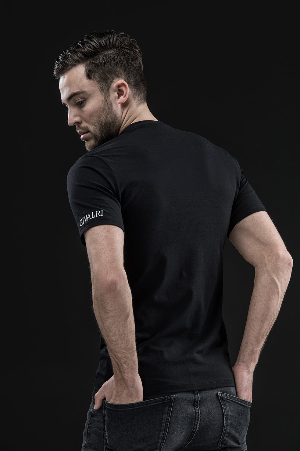 GIVALRI Basic T-shirt Zwart