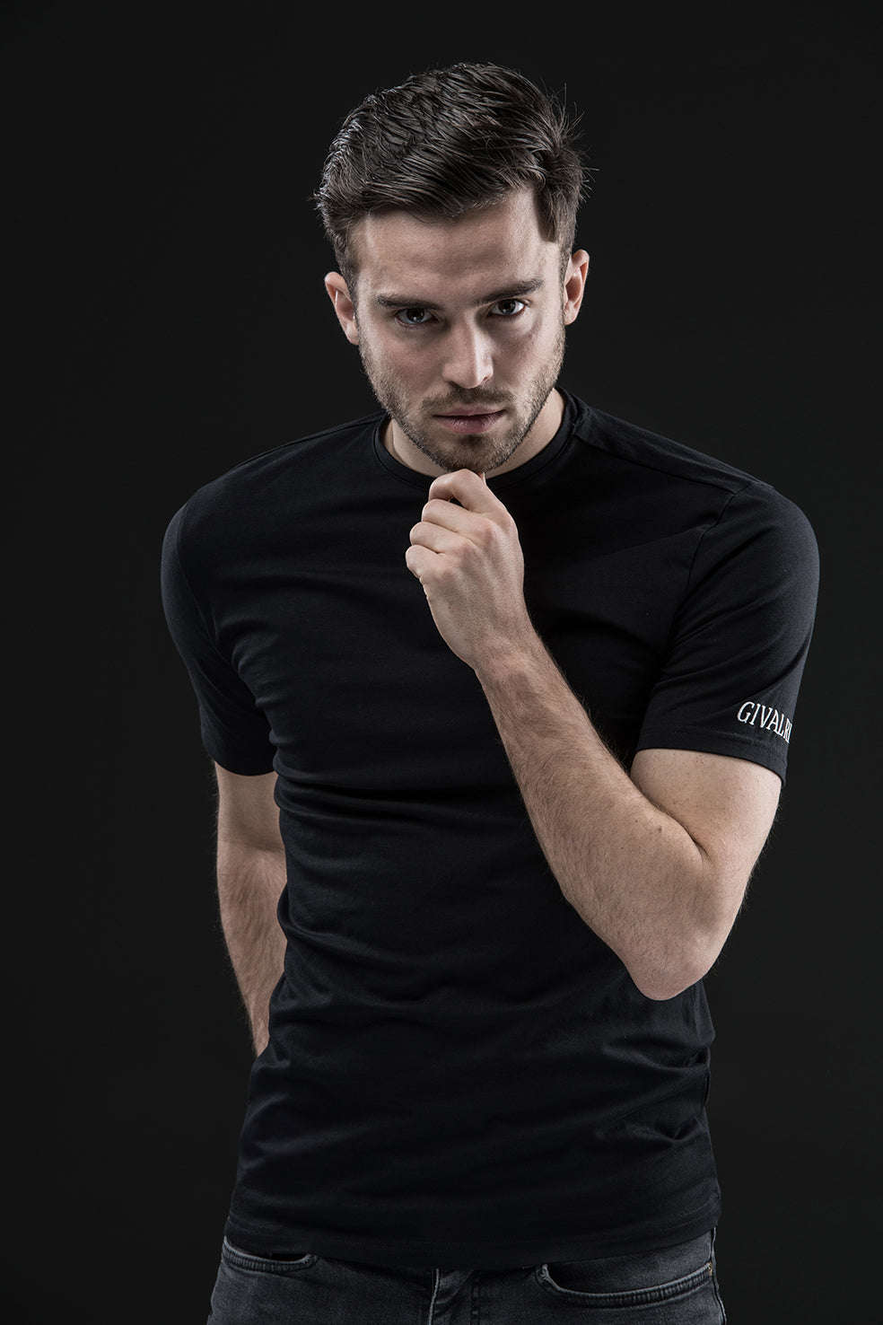 GIVALRI Basic T-shirt Zwart