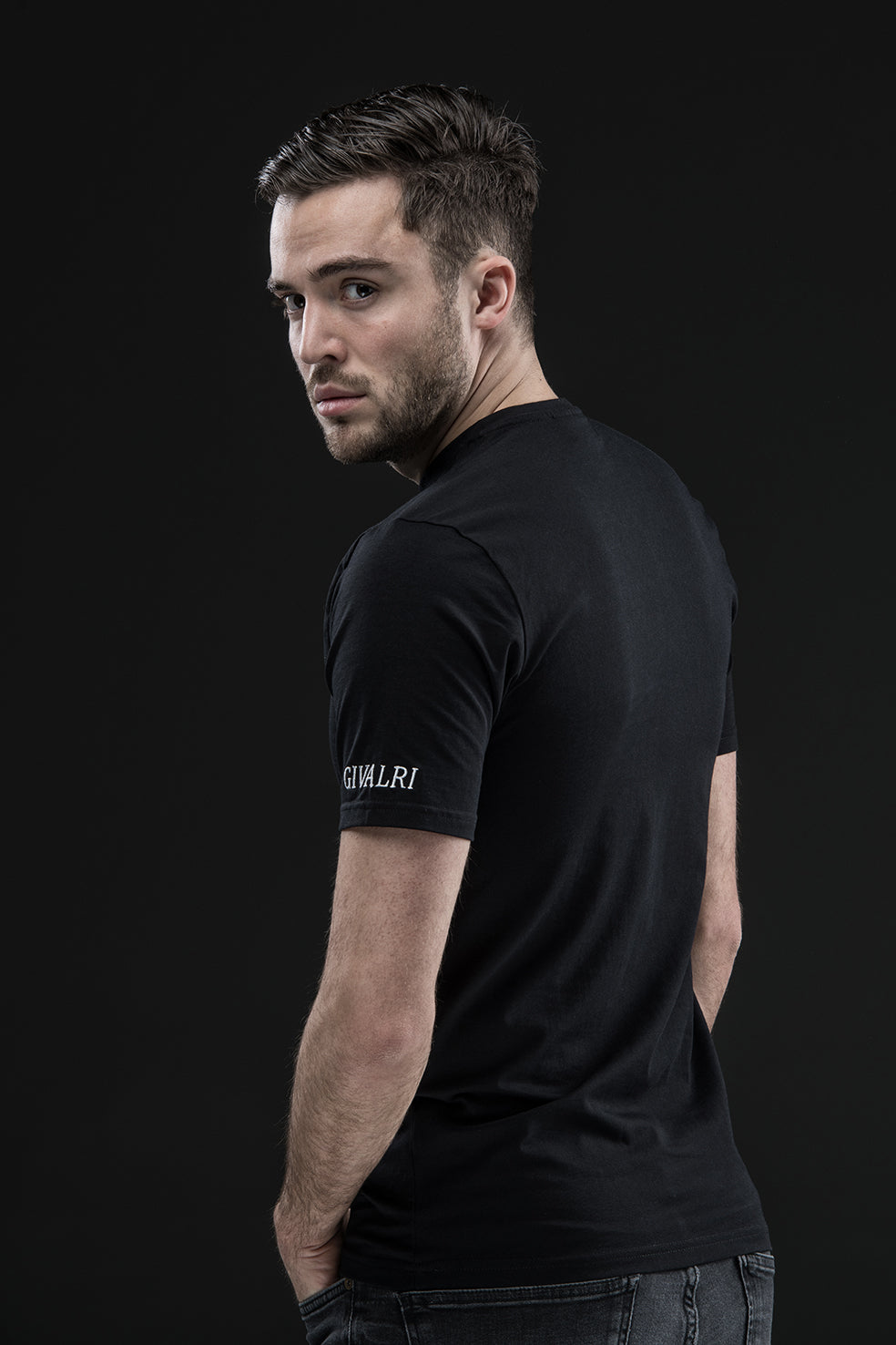 GIVALRI Basic T-shirt Zwart