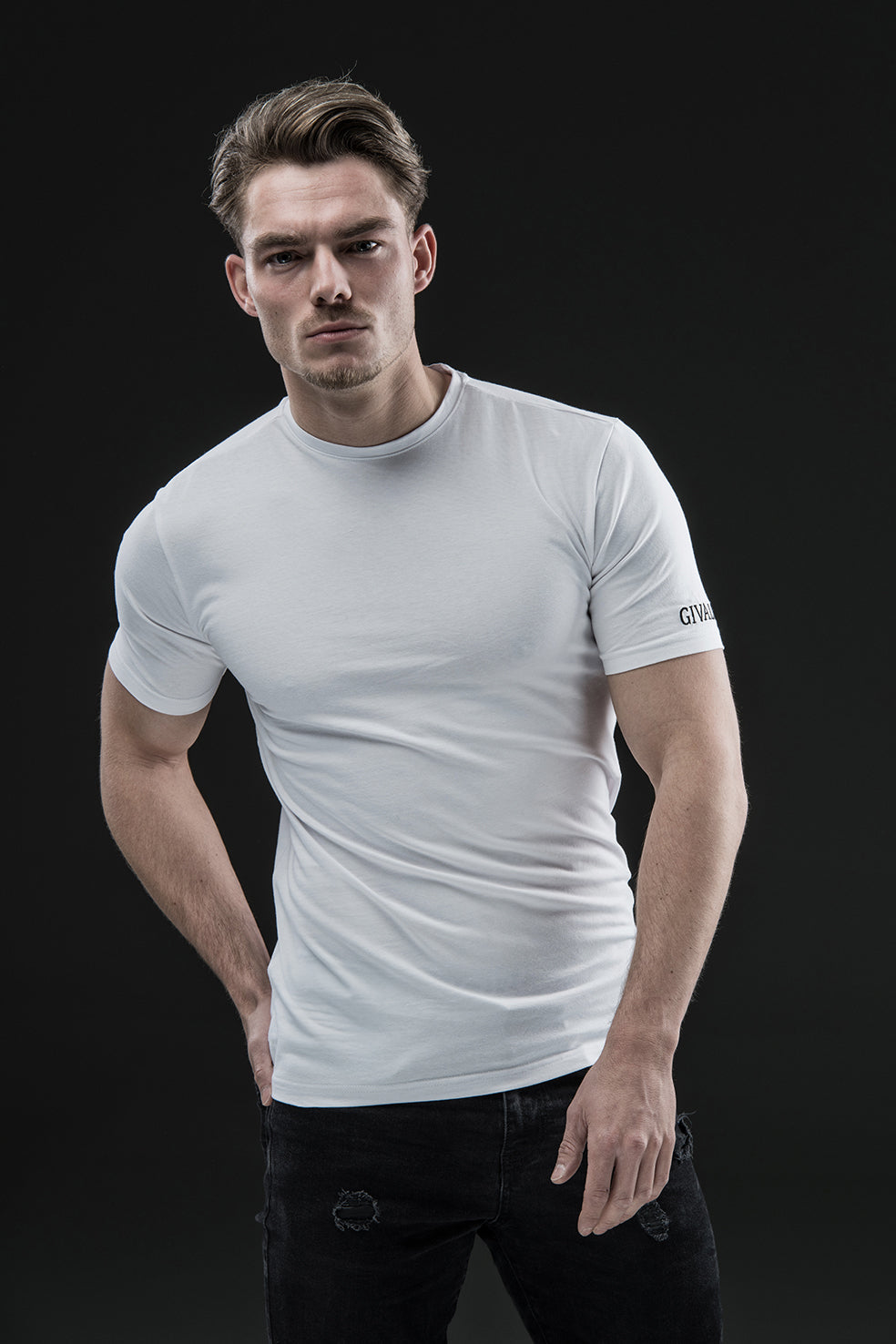 GIVALRI Basic T-shirt Wit