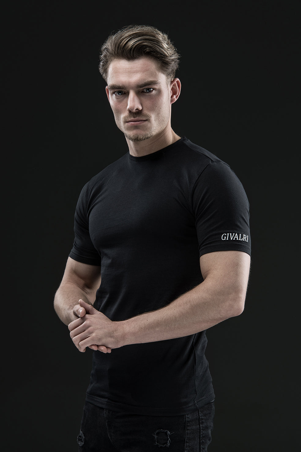 GIVALRI Basic T-shirt Zwart